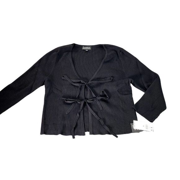 Danielle Bernstein Back Tie Front Cropped Cardigan Sz‎ 3x NEW - Picture 2 of 5